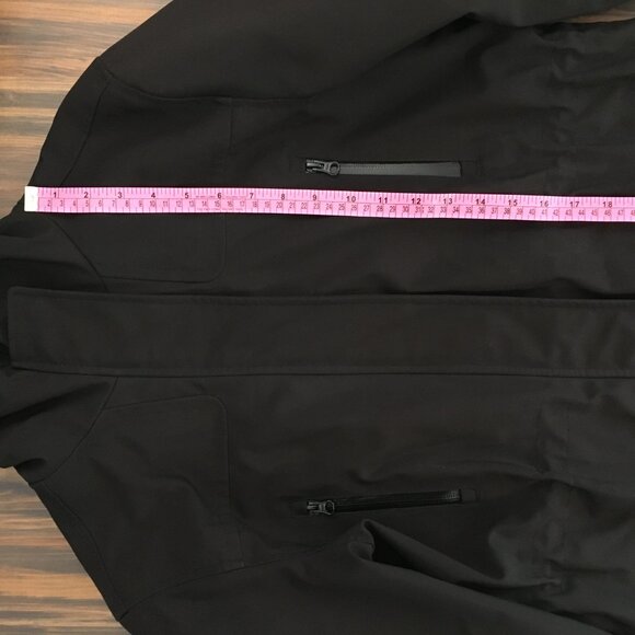 [Joe Fresh] Black Mesh Lined Raincoat | L | Good - Picture 3 of 13